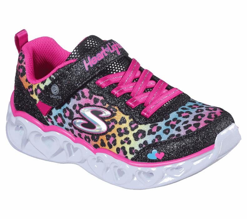 Skechers Flickor Svarta/Olika Färger Sneakers - S Lights: Heart Lights - Love Match - Sverige (EDUYM